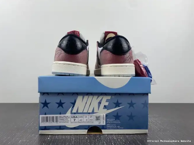 Official Maikesneakers JORDAN 'RED ROOM LOW FN0432-017 1 TROPHY X OG AIR BLACK' 0408